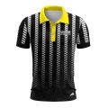 Custom Fully Sublimated Elite Referee Pattern Black Performance Polo Shirt 23781