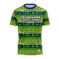Custom Fully Sublimated Balls Dynamic Golf Pattern Green Blue Performance Jersey 23830