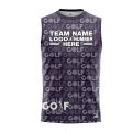 Custom Fully Sublimated Vibrant Golf Pattern Purple Performance Sleeveless 23921