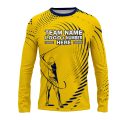 Custom Fully Sublimated Dynamic Golf Pattern Yellow Blue Performance Long Sleeves 23929