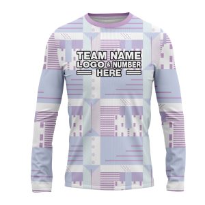 Custom Fully Sublimated Pastel Geometric Golf Pattern Performance Long Sleeves 23953