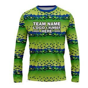 Custom Fully Sublimated Balls Dynamic Golf Pattern Green Blue Performance Long Sleeves 23965