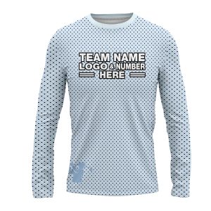 Custom Fully Sublimated Basic Golf Pattern SkyBlue Performance Long Sleeves 24013