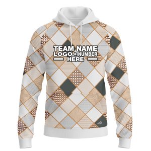 Custom Fully Sublimated Luxe Golf Pattern Faded Performance Sports Pullover Hoodie 24033