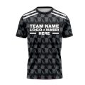 Custom Fully Sublimated Modern Pattern Black Gray Performance Soccer Uniform Jersey 24281