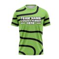 Custom Fully Sublimated Maze Pattern Green Black Performance Soccer Uniform Jersey 24297