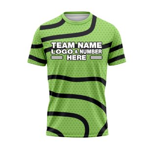 Custom Fully Sublimated Maze Pattern Green Black Performance Soccer Uniform Jersey 24297