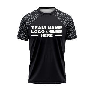 Custom Fully Sublimated Triangles on Sleeves Pattern Black White Performance Soccer Uniform Jersey 24305