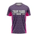 Custom Fully Sublimated Spikes Pattern Berry Purple Performance Soccer Uniform Jersey 24345