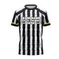 Custom Fully Sublimated Panda Pattern Black White Yellow Performance Soccer Uniform Jersey 24401