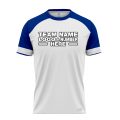 Custom Fully Sublimated Radiant Two Pattern White Blue Performance Baseball Softball Jersey 24444