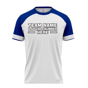 Custom Fully Sublimated Radiant Two Pattern White Blue Performance Baseball Softball Jersey 24444