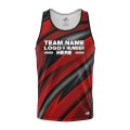 Custom Fully Sublimated High Energy Pattern One Red Performance Tank Top 24457