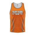 Custom Fully Sublimated Basic Pattern Orange Performance Tank Top 24493