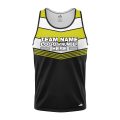 Custom Fully Sublimated Chest Stripes Pattern Black Green White Performance Tank Top 24533