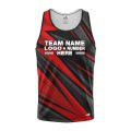 Custom Fully Sublimated High Energy Pattern Two Red Performance Tank Top 24541