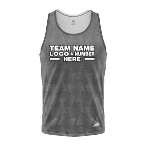 Custom Fully Sublimated Faded Geometric Triangles Pattern Gray Performance Tank Top 24577