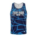 Custom Fully Sublimated Glaciar Break Pattern Blue Performance Tank Top 24581