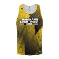 Custom Fully Sublimated Star Pattern Yellow Performance Tank Top 24589