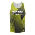 Custom Fully Sublimated Star Pattern Green Performance Tank Top 24597
