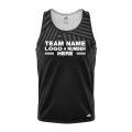 Custom Fully Sublimated Intersecting Pattern Black Performance Tank Top 24645