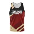 Custom Fully Sublimated Modern Pattern Vintage Red Performance Tank Top 24661