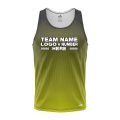 Custom Fully Sublimated Gradient Pattern Green Performance Tank Top 24669