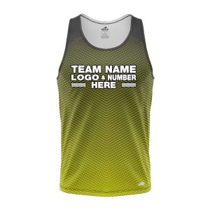 Custom Fully Sublimated Gradient Pattern Green Performance Tank Top 24669