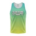 Custom Fully Sublimated Gradient Pattern Aqua Performance Tank Top 24677