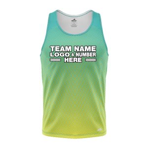 Custom Fully Sublimated Gradient Pattern Aqua Performance Tank Top 24677