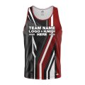 Custom Fully Sublimated Pallets Pattern Red Black Performance Tank Top 24681