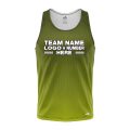 Custom Fully Sublimated Gradient Pattern Green Performance Tank Top 24719