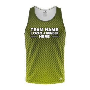 Custom Fully Sublimated Gradient Pattern Green Performance Tank Top 24719