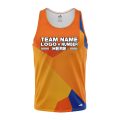 Custom Fully Sublimated Forms Pattern Green Blue Performance Tank Top 24723