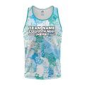 Custom Fully Sublimated Brushes Pattern SkyBlue White Performance Tank Top 24751