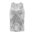 Custom Fully Sublimated Brushes Pattern Gray White Performance Tank Top 24759