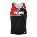 Custom Fully Sublimated Puzzle Pattern Red Black Performance Tank Top 24771