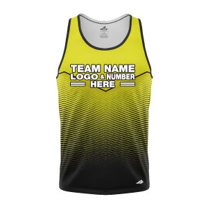 Custom Fully Sublimated Bold  Pattern Green Black Performance Tank Top 24795