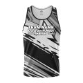 Custom Fully Sublimated Energetic Pattern Black Gray White Performance Tank Top 24815