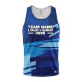 Custom Fully Sublimated Landscape Pattern Blues Performance Tank Top 24845