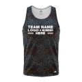 Custom Fully Sublimated Psychedelic Pattern Black Red Yellow Performance Tank Top 24853