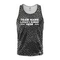 Custom Fully Sublimated Monochrome Maze Pattern Black Performance Tank Top 24889