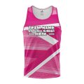 Custom Fully Sublimated Wrapped Lines Pattern Pink Performance Tank Top 24909