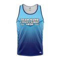Custom Fully Sublimated Bold  Pattern Blue Performance Tank Top 24937