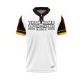 Custom Fully Sublimated Elegant Four Pattern White Yellow Black Performance Baseball Softball Two Buttons Jersey 25061