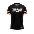 Custom Fully Sublimated Elegant Seven Pattern Black Orange White Performance Baseball Softball Two Buttons Jersey 25067