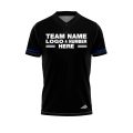 Custom Fully Sublimated Strong Two Pattern Dark Blue Performance Baseball Softball Two Buttons Jersey 25075
