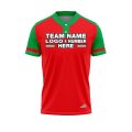 Custom Fully Sublimated Radiant Four Pattern Red Green Performance Baseball Softball Two Buttons Jersey 25081