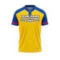 Custom Fully Sublimated Radiant Eight Pattern Yellow Blue Red Performance Baseball Softball Two Buttons Jersey 25085