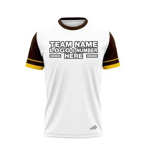 Custom Fully Sublimated Elegant Four Pattern White Yellow Black Performance Baseball Softball Jersey 25101